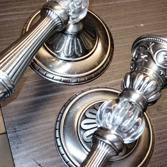 PartyLite Wall Decor Brushed Nickel Partylite Sconce Candle Holders